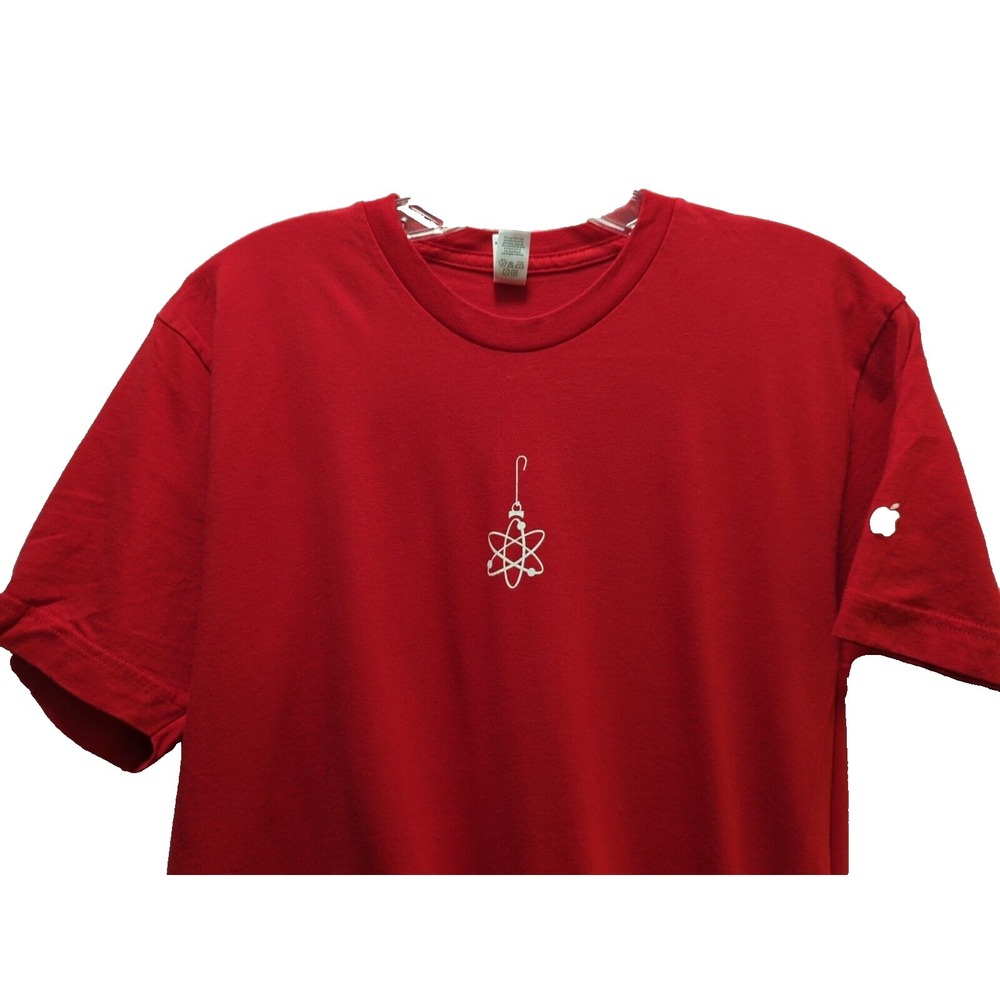 Apple Store Employee T shirt Tech The Halls Medium Christmas Red men women